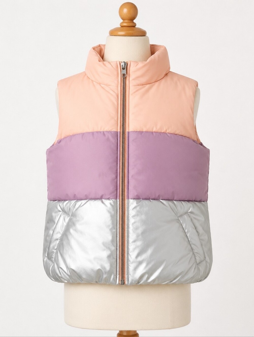 Gymboree | Girl's Tri-Color Puffer Vest
